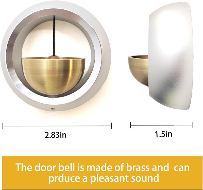 Cizenal Shopkeepers Bell for Door Opening, Door Chime for Business When Entering, Easy to Install Magnetic Doorbell, Unique Business Decorations and Entrance Hanging Decorations- Creative Gift (Silver) - Image 3